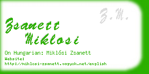 zsanett miklosi business card